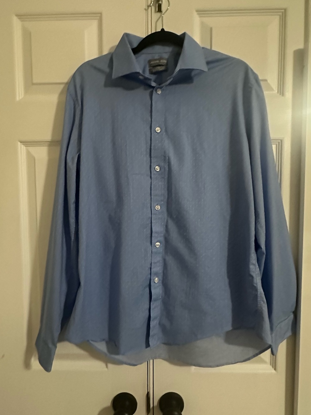 Michael Kors Light Blue Men's Dress Shirt - Spread Collar